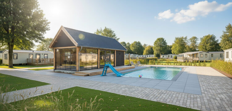 Houten poolhouse